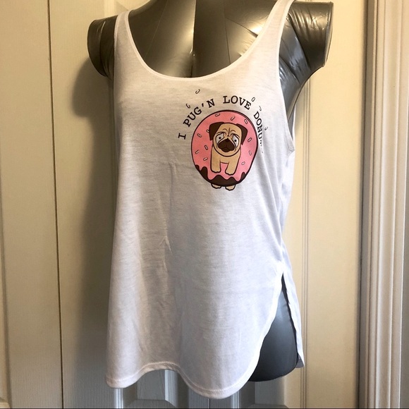 3/$20 - Women’s Pug Tank Top - Picture 2 of 7